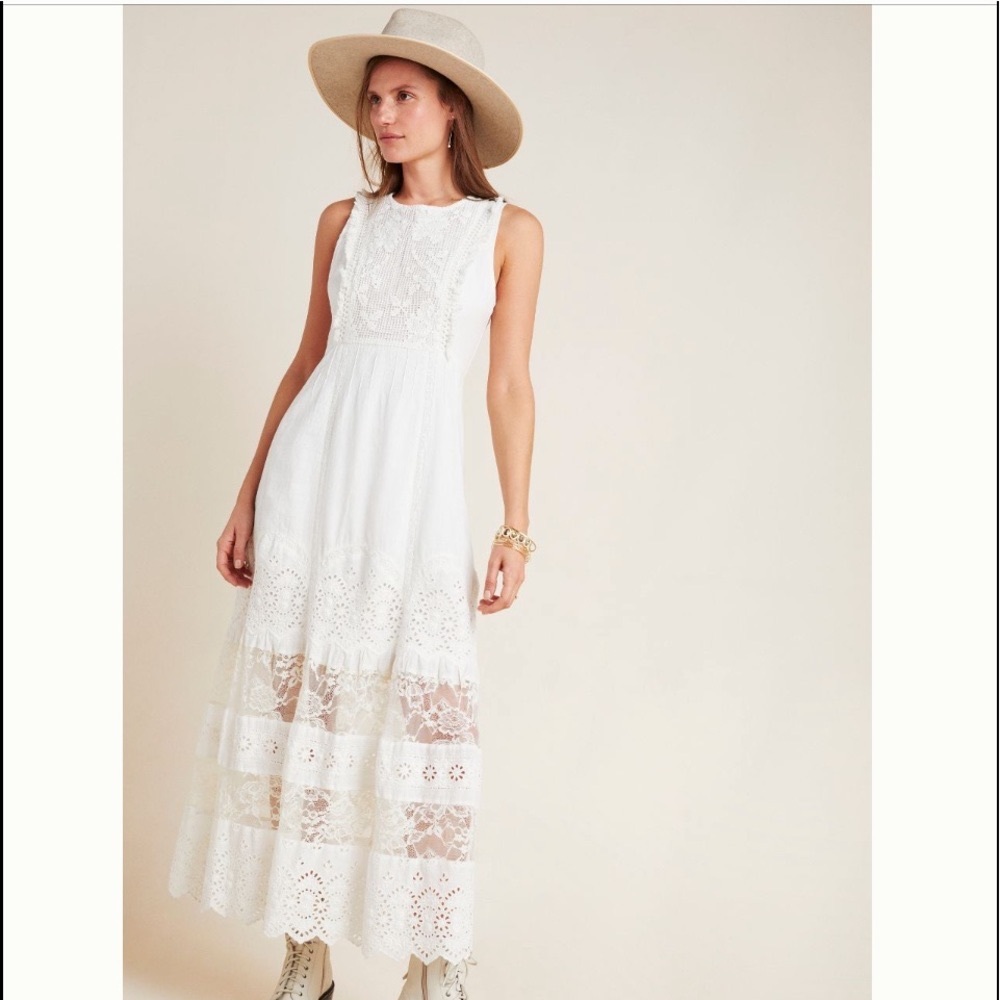 Anthropologie Liliana Lace Maxi Dress